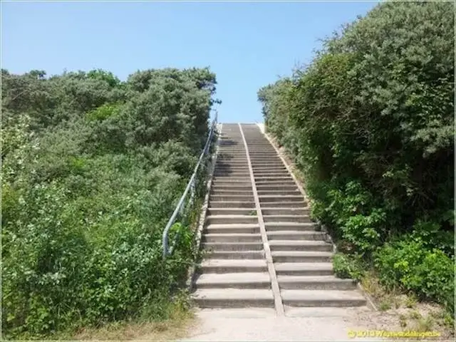 stair to the beach of cadzand