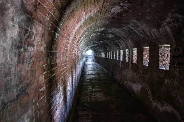 tunnel under the fortress walls of Veere