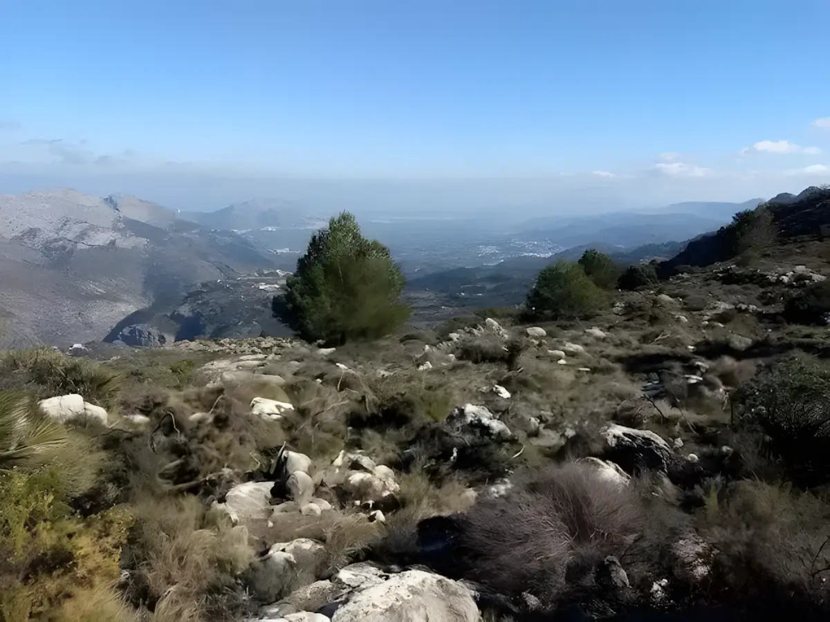 Langs de flanken van de Sierra del Penyal