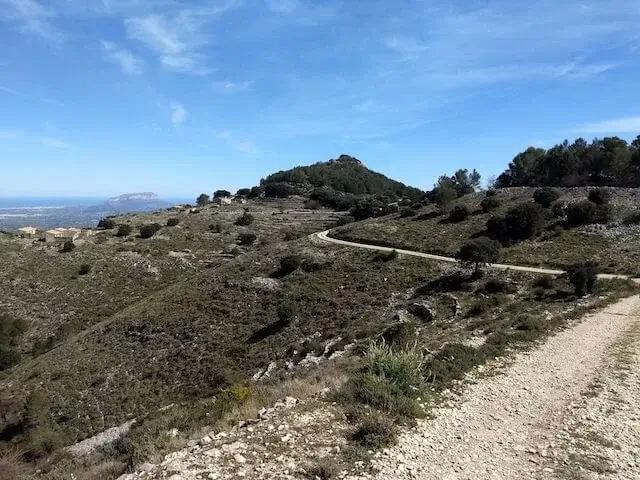 large unpaved road back to the starting point