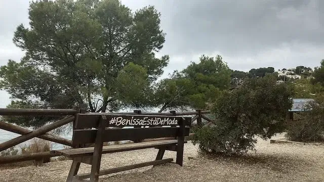 nice bench on the path