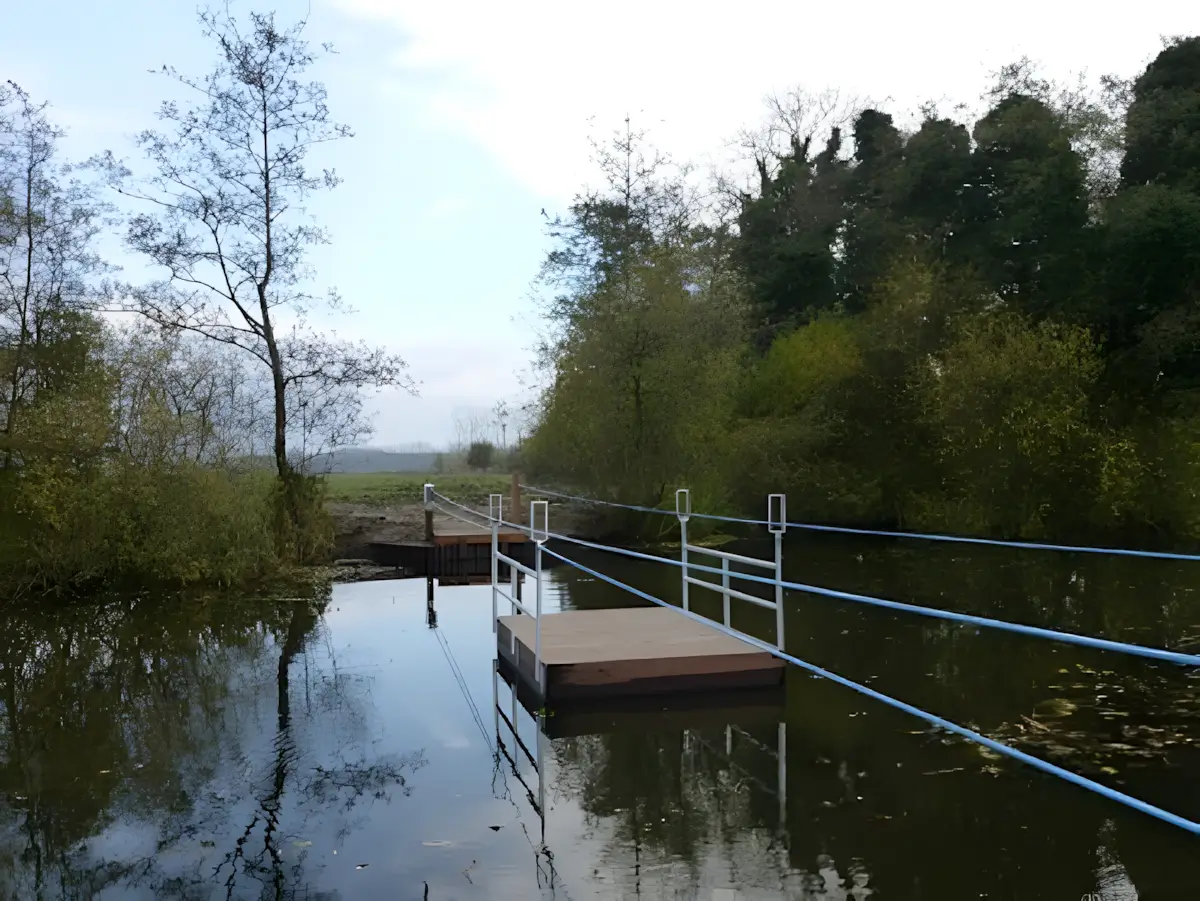 trekpontje aan De Boschkreek