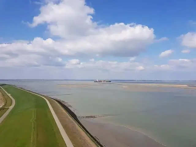 view of the Western Scheldt from the radar tower
