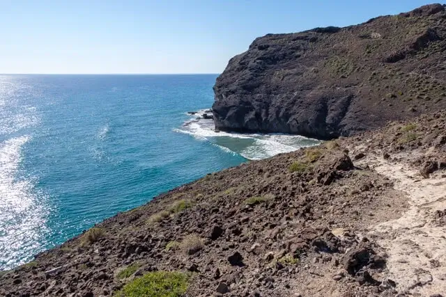 high above Cala de los Amarillos