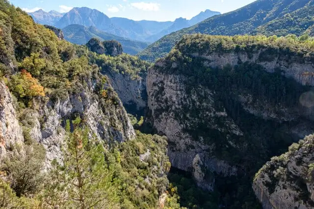 prachtig zicht op de Gorges de Escuain