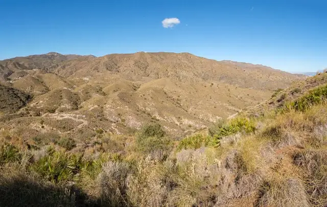 Beautiful view of the interior from the ridge of La Chacona