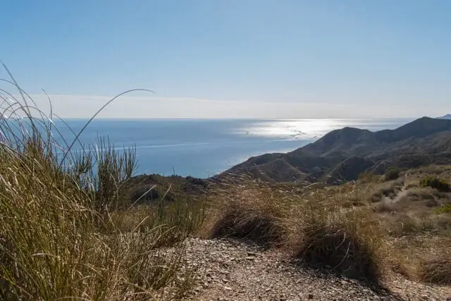 a last nice view on the sea before descending