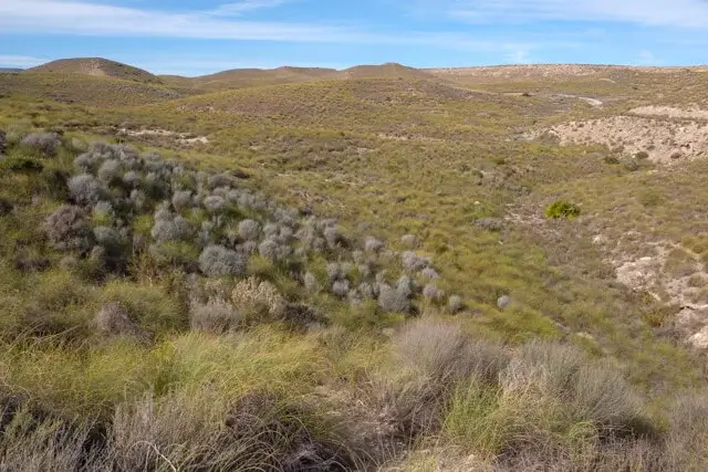 uitzicht op de heuvels van cabo de gata