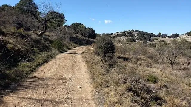 brede onverharde weg
