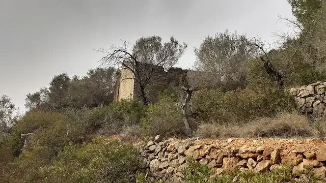 zicht op ruïnes