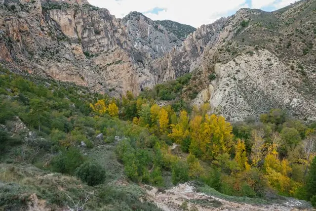 view on the valloré gorge