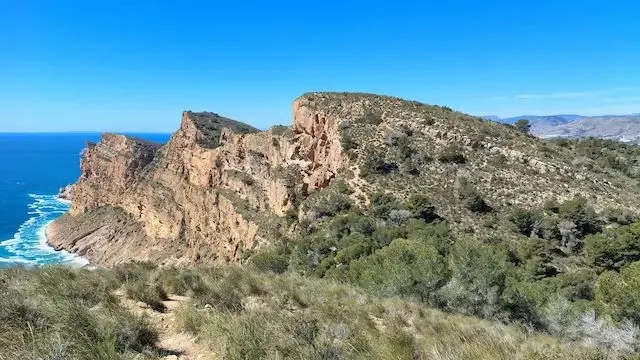 parchtig zicht op de sierra helada