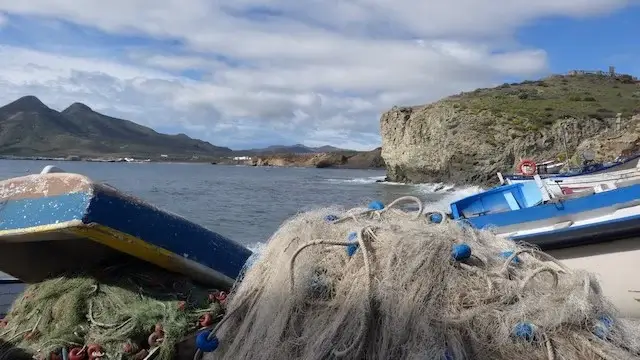 visserboten aan het vissersdorp La Isleta del Moro