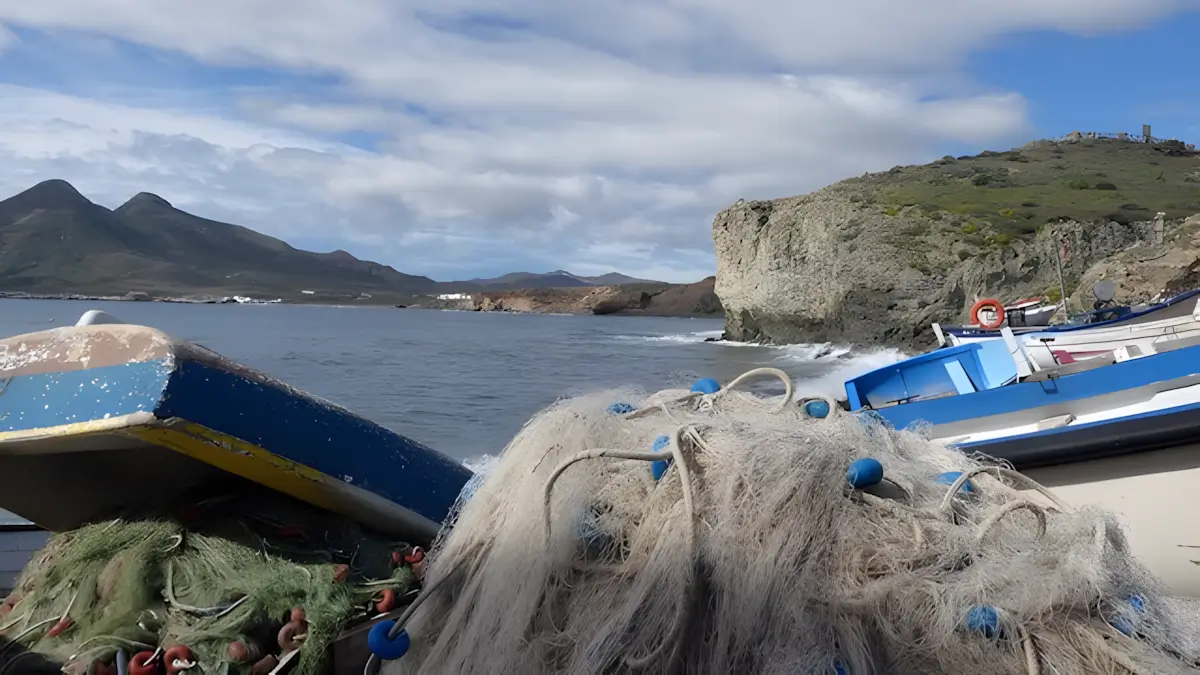 visserboten aan het vissersdorp La Isleta del Moro